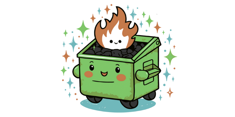 Dumpster Fire Plush Logo